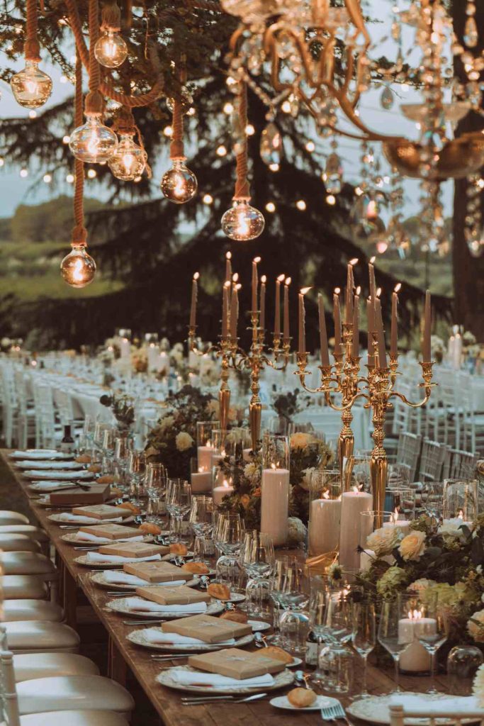 tendencias decoracion bodas 2024 iluminacion